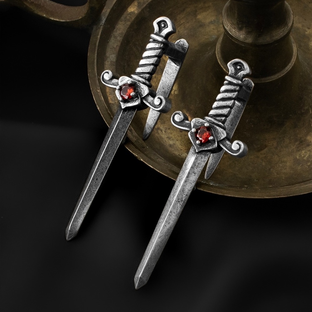 Ask & Embla Gael Sword Ear Hanger Earrings